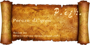 Percze Ágnes névjegykártya
