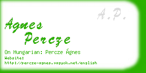 agnes percze business card